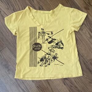 Yellow Graphic Pee Chee V-Neck T-Shirt
